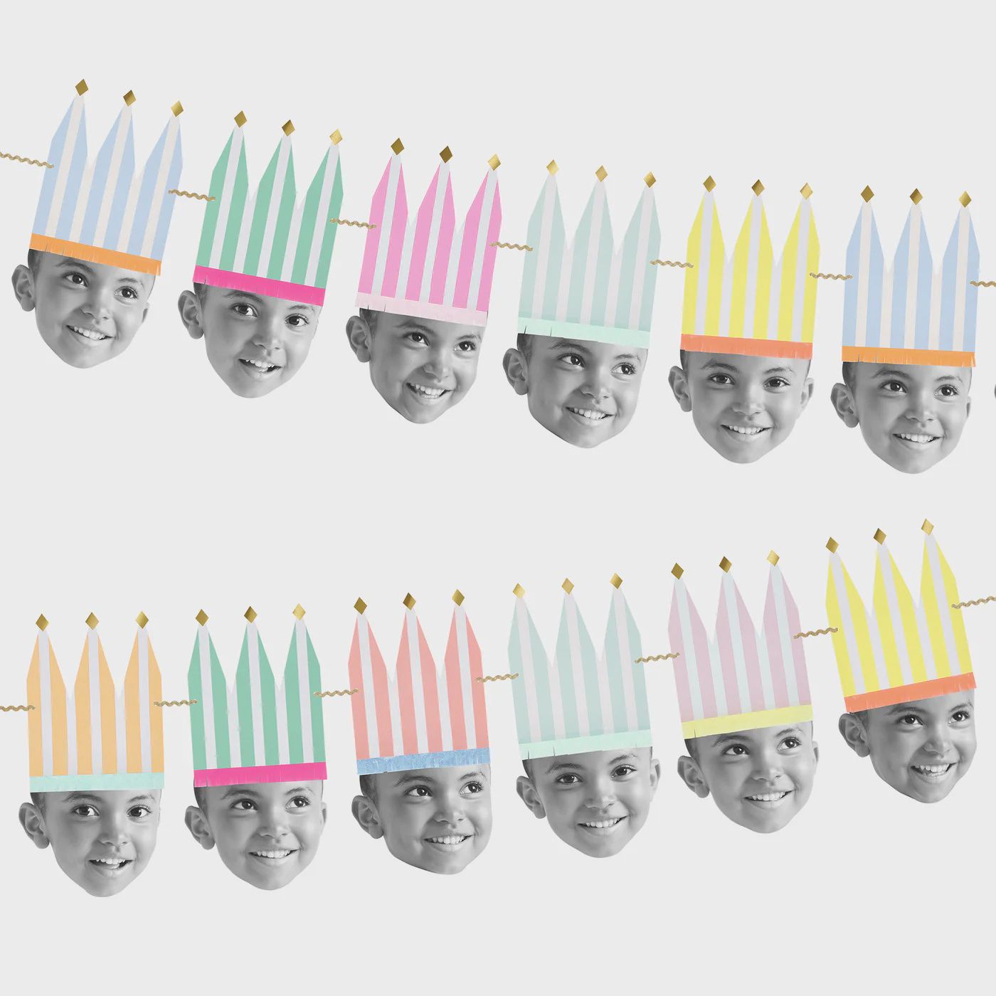 DIY Photo Party Crown Garland