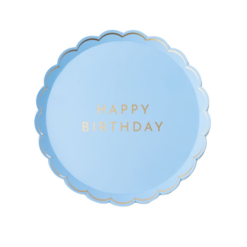 SKY BLUE SIGNATURE HAPPY BIRTHDAY SMALL PLATES