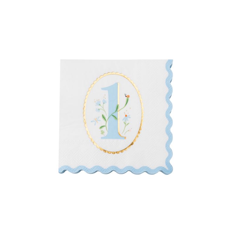 1ST BIRTHDAY SKY BLUE SMALL NAPKINS