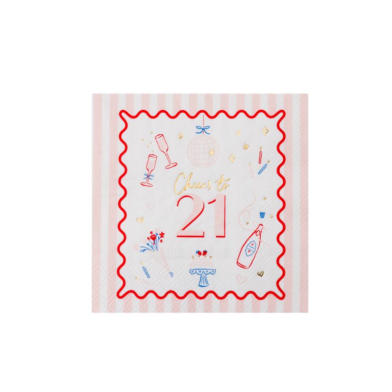 CHEERS TO 21 ICON COCKTAIL NAPKINS