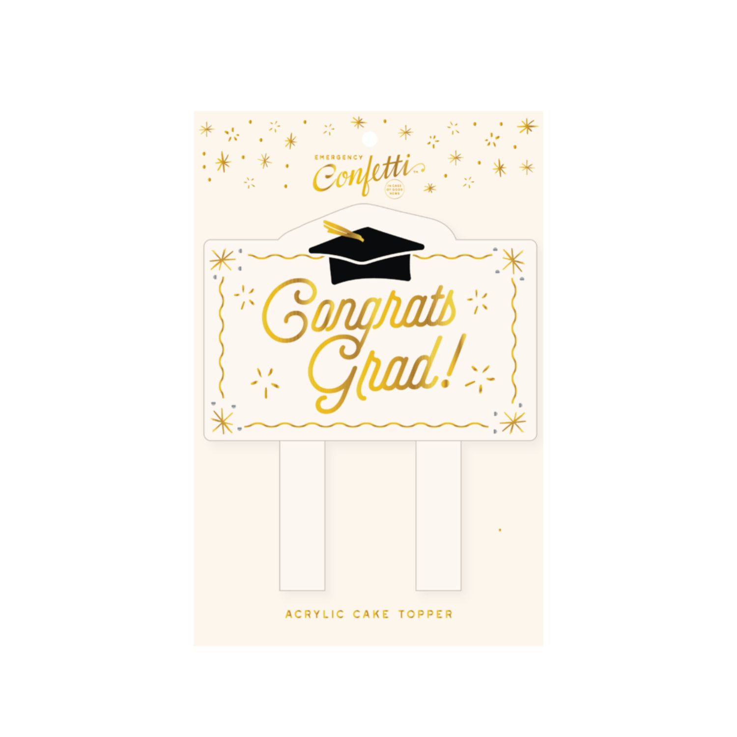 Congrats Grad Acrylic Cake Topper