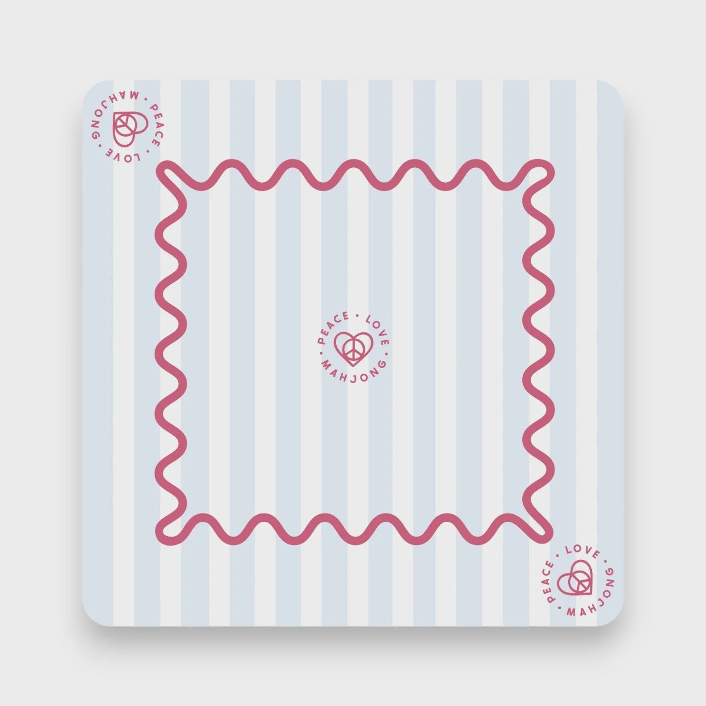 Peace Love Mahjong Mats - Plaid &amp; Stripes, Color: Stripes - Berry Waves