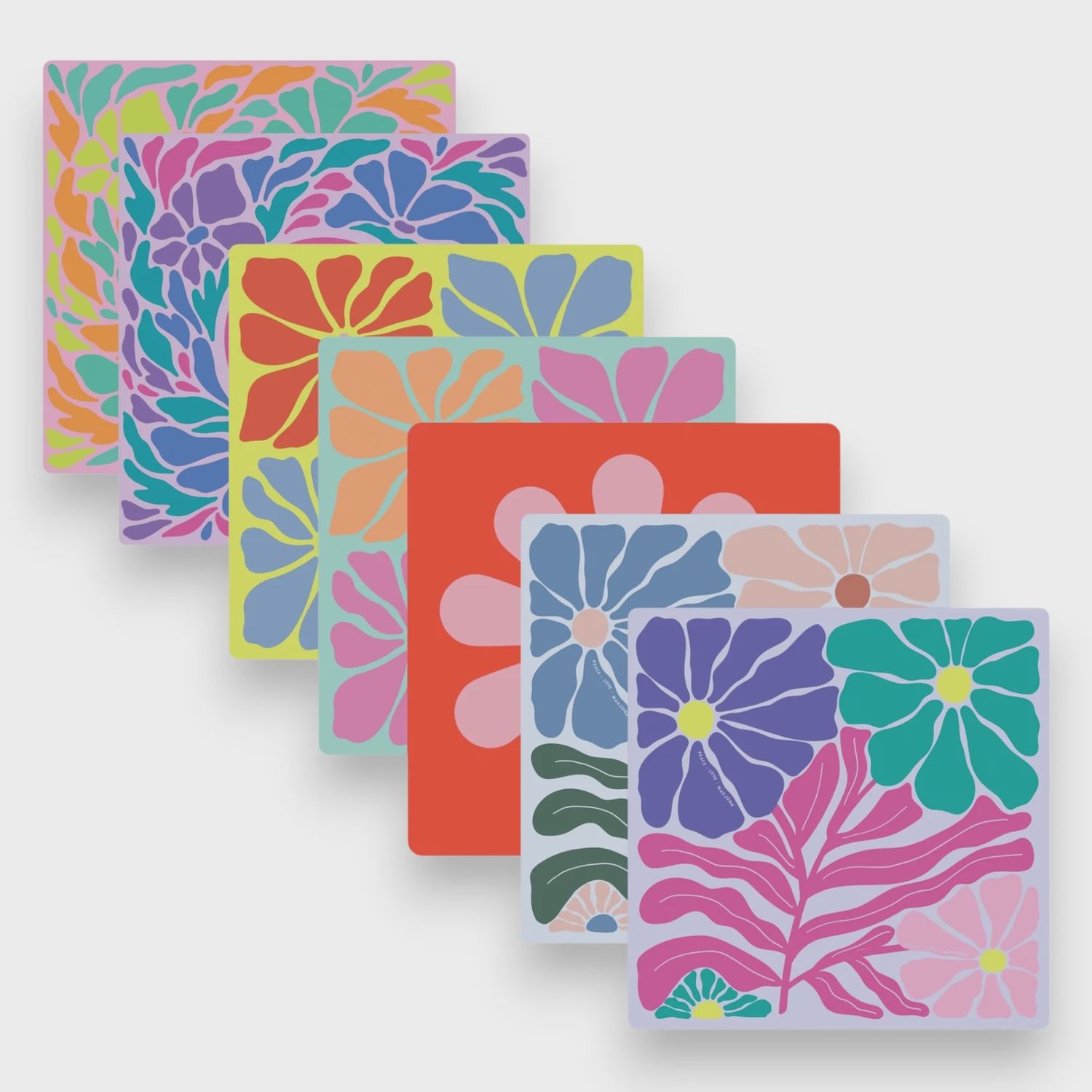 Peace Love Mahjong Mats - Flower