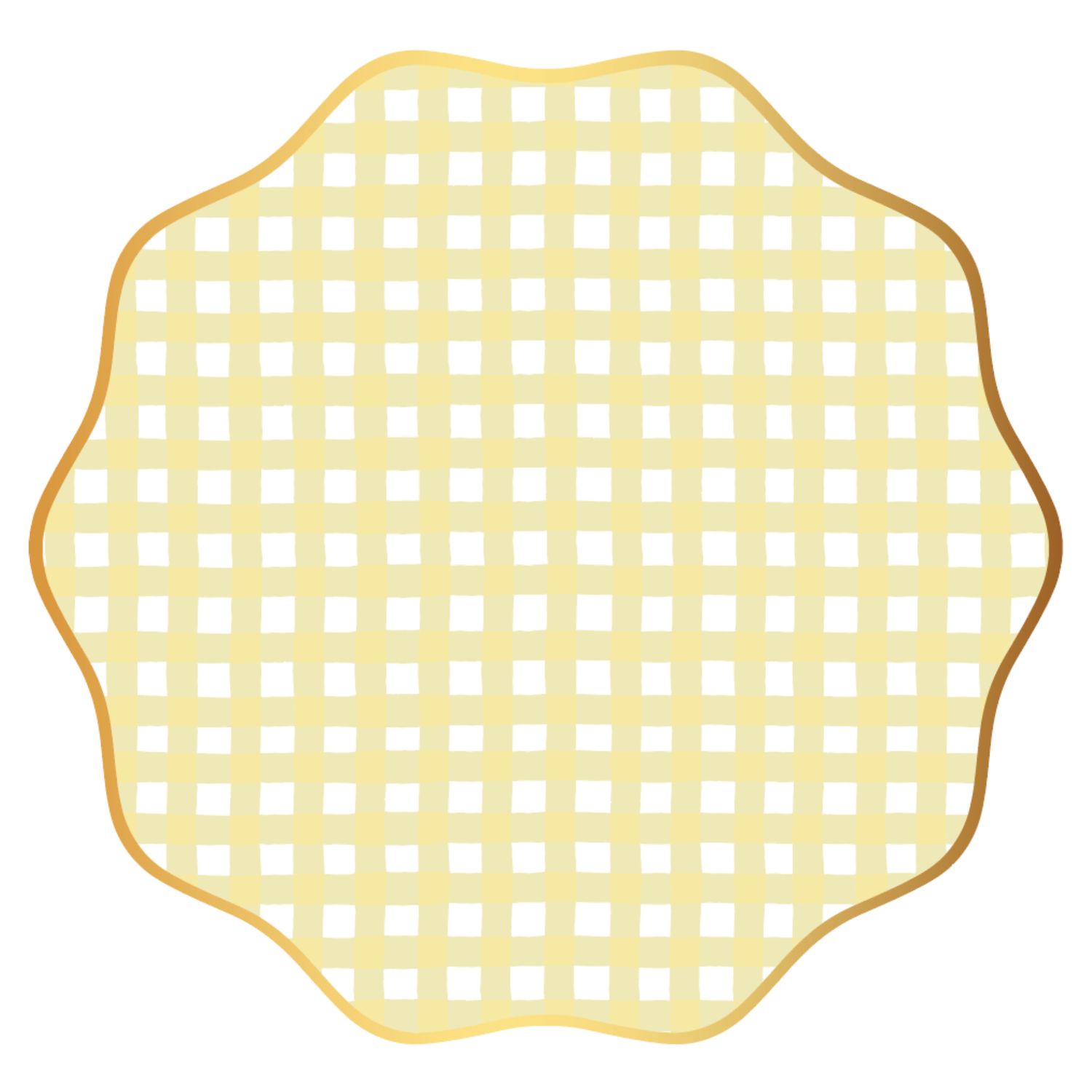 Butter Yellow Gingham Party Plates