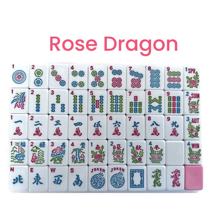 American Mahjong Tile Set - Rose