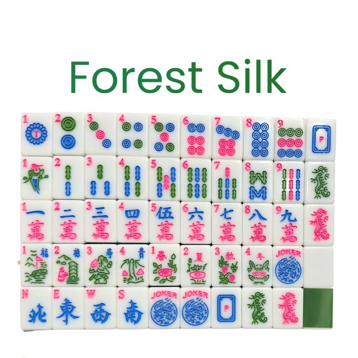 American Mahjong Tile Set - Forest Silk