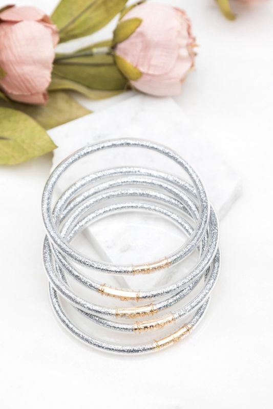 SPARKLY JELLY BANGLES