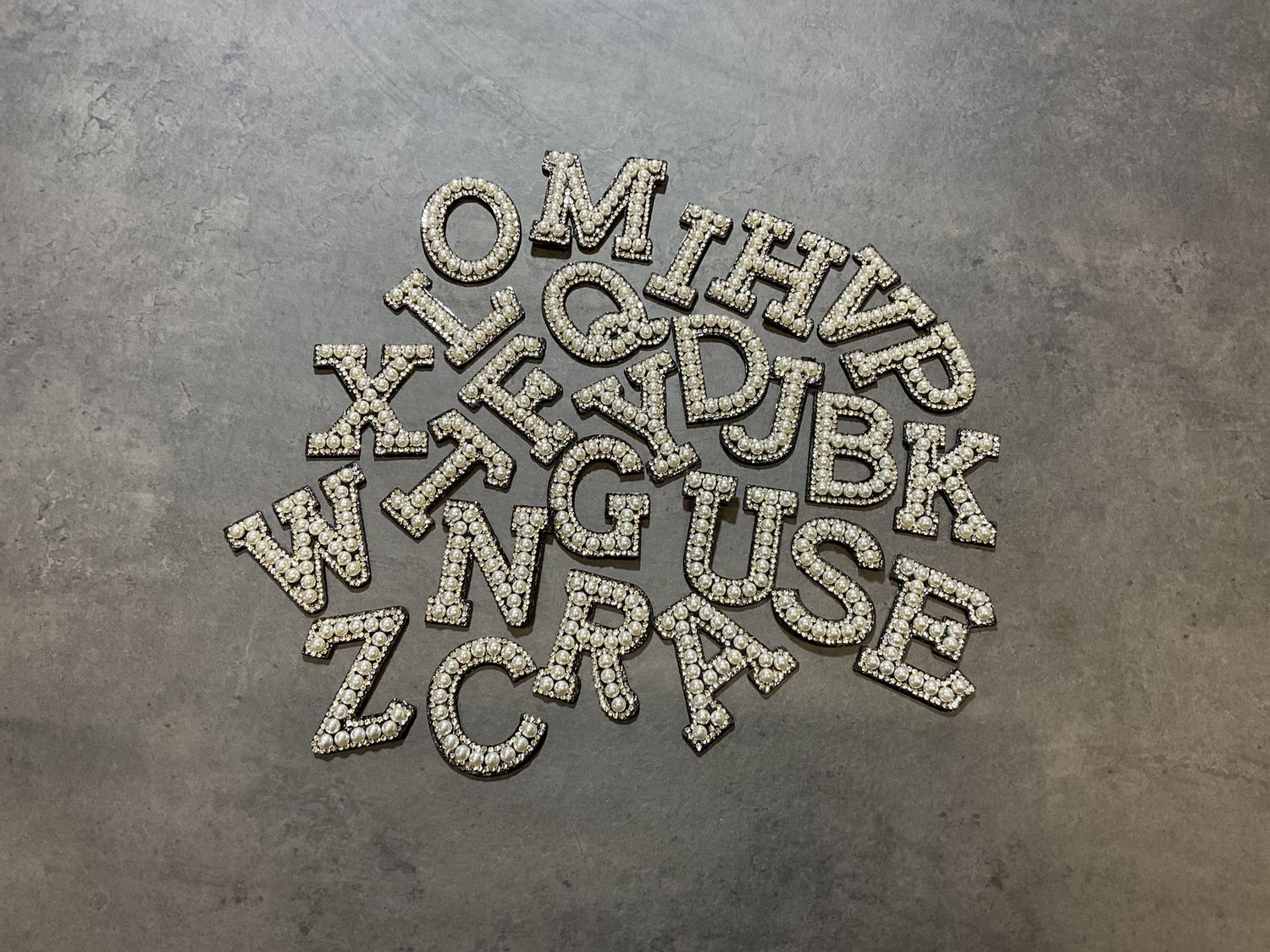 Pearl Letter - Black