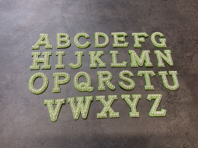 Pearl Letter - Green