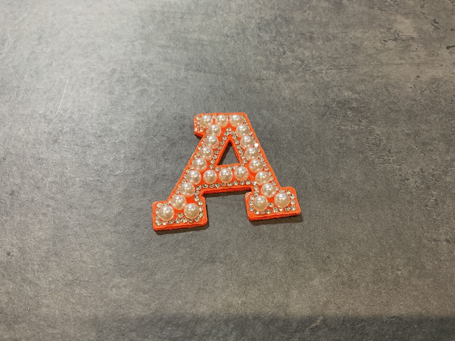Pearl Letter - Orange, Letter: a