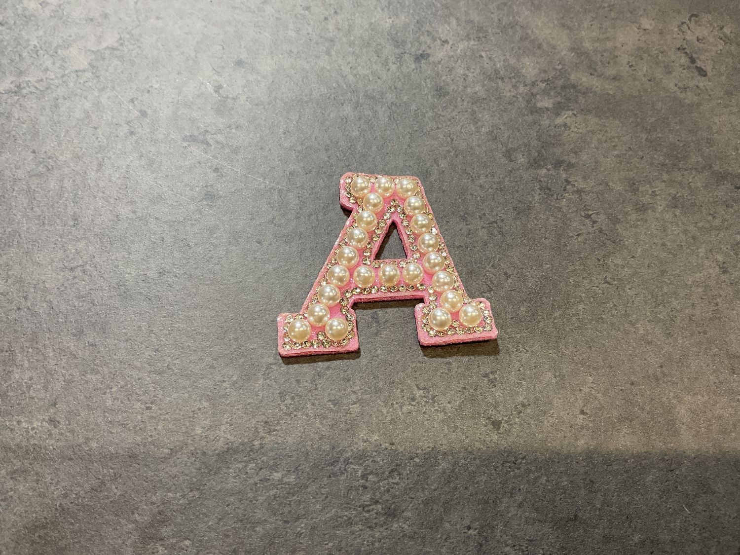 Pearl Letter - Pink, Letter: a