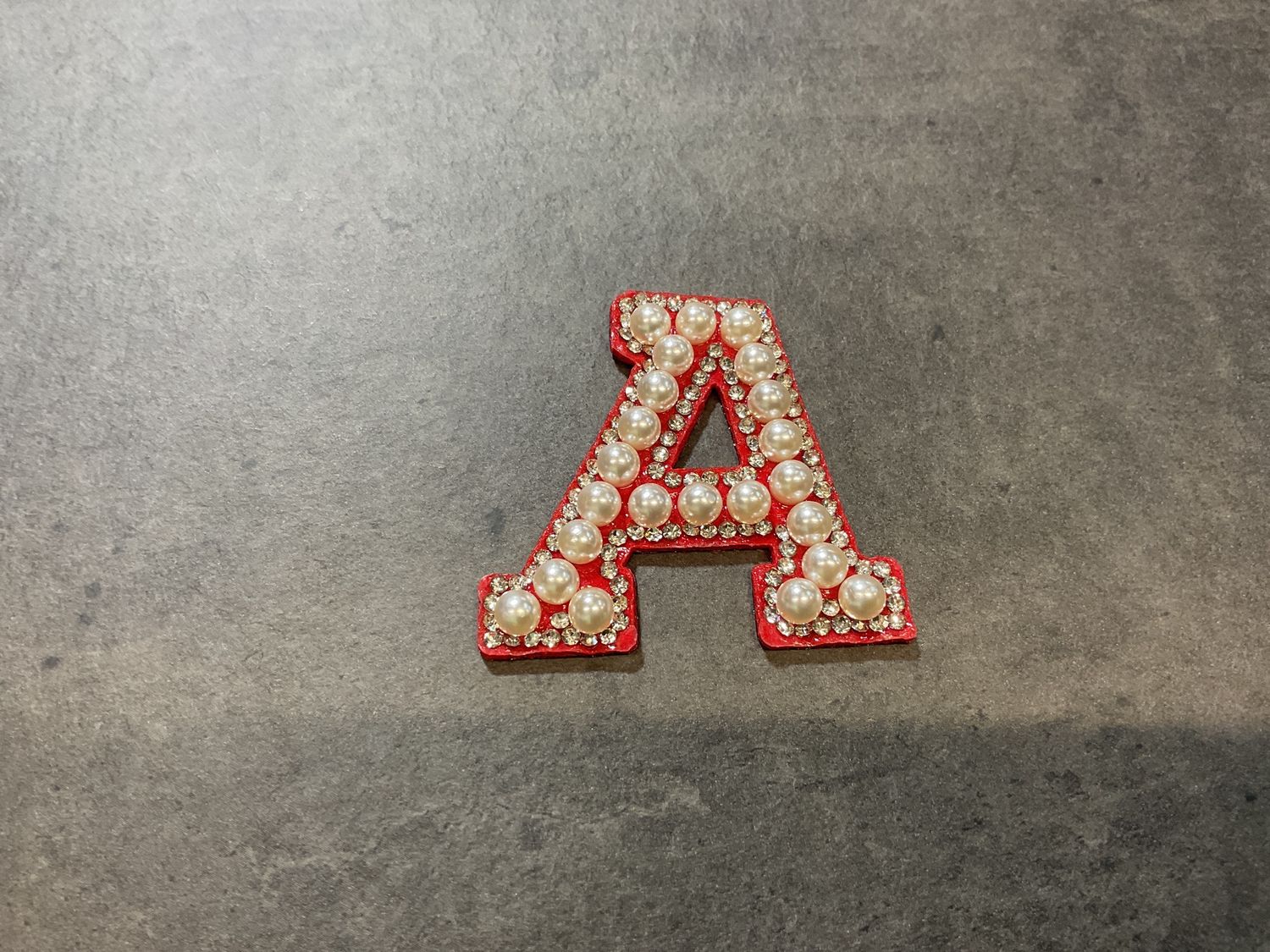 Pearl Letter - Red, Letter: a