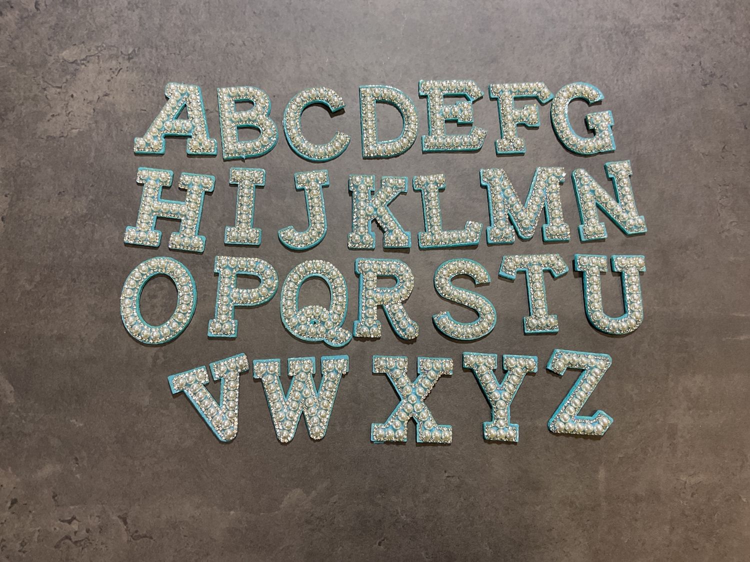 Pearl Letters - Sky Blue