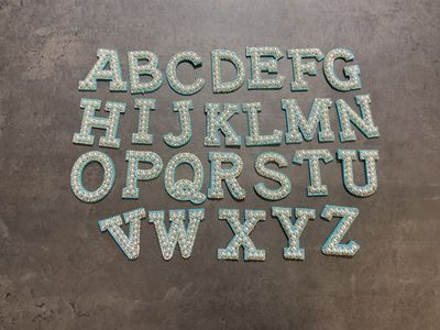 Pearl Letters - Sky Blue