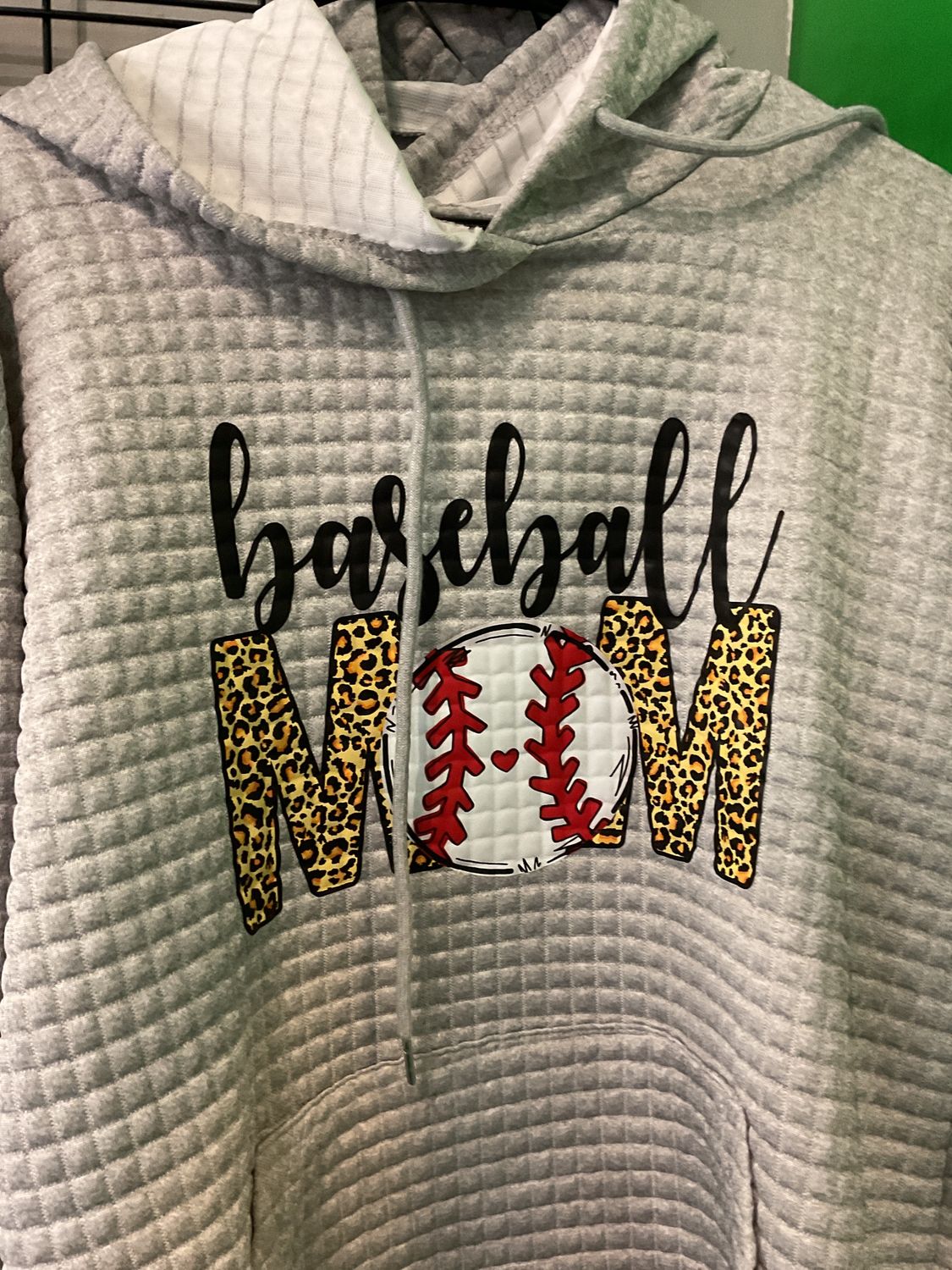 Baseball Mom - Grey Hoodie