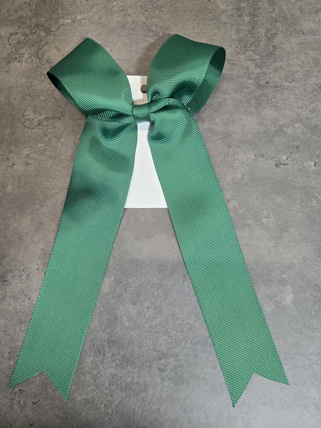 Long Tail Bow 1.5 inch Ribbon Center, Colour: Forest Green