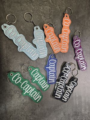 Co-Captain Embroidered Key Chain