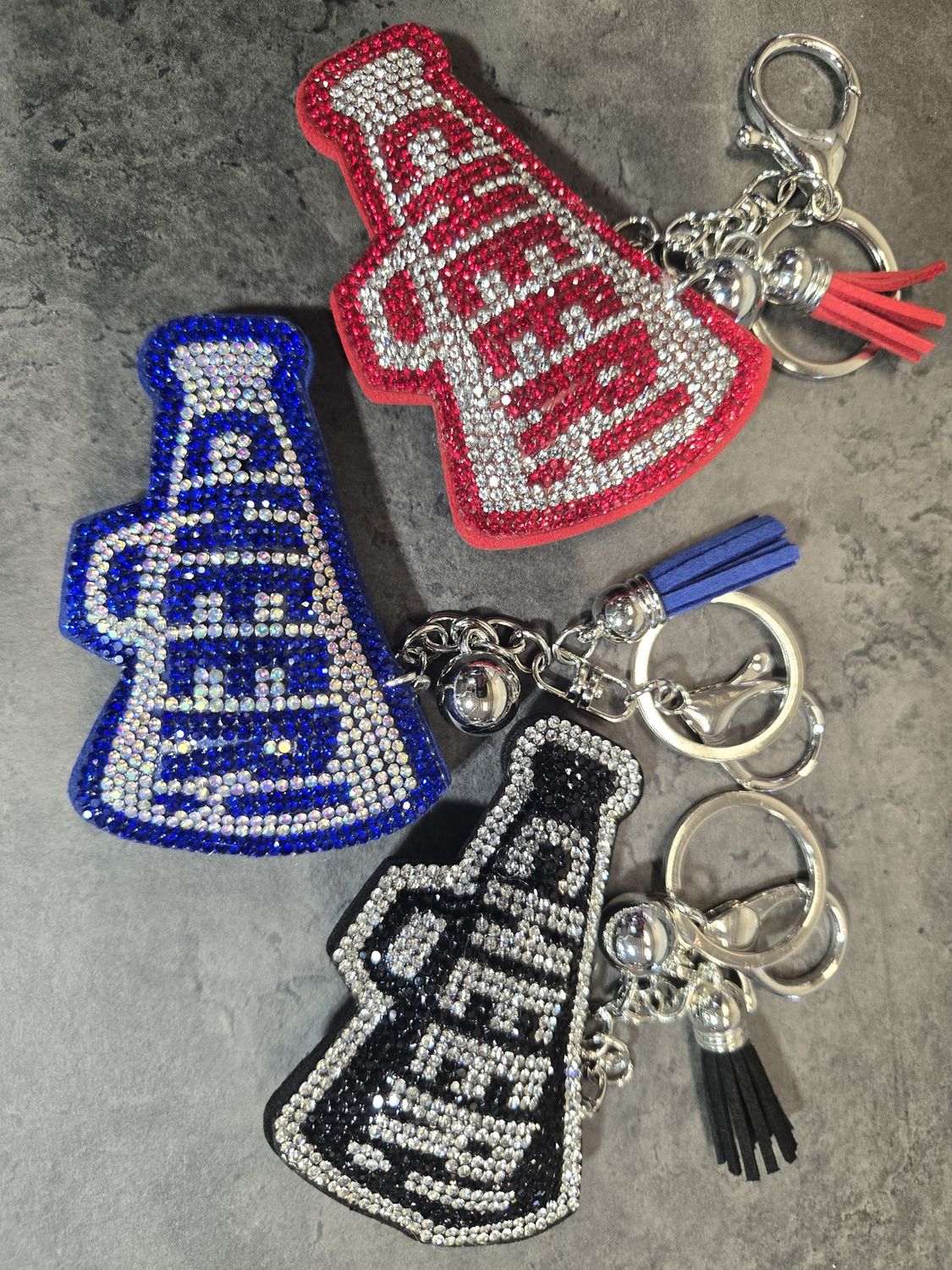 Bling Cheer Megaphone Key Chain