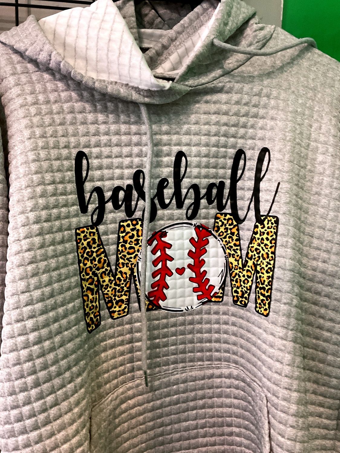 Baseball Mom - Grey Hoodie