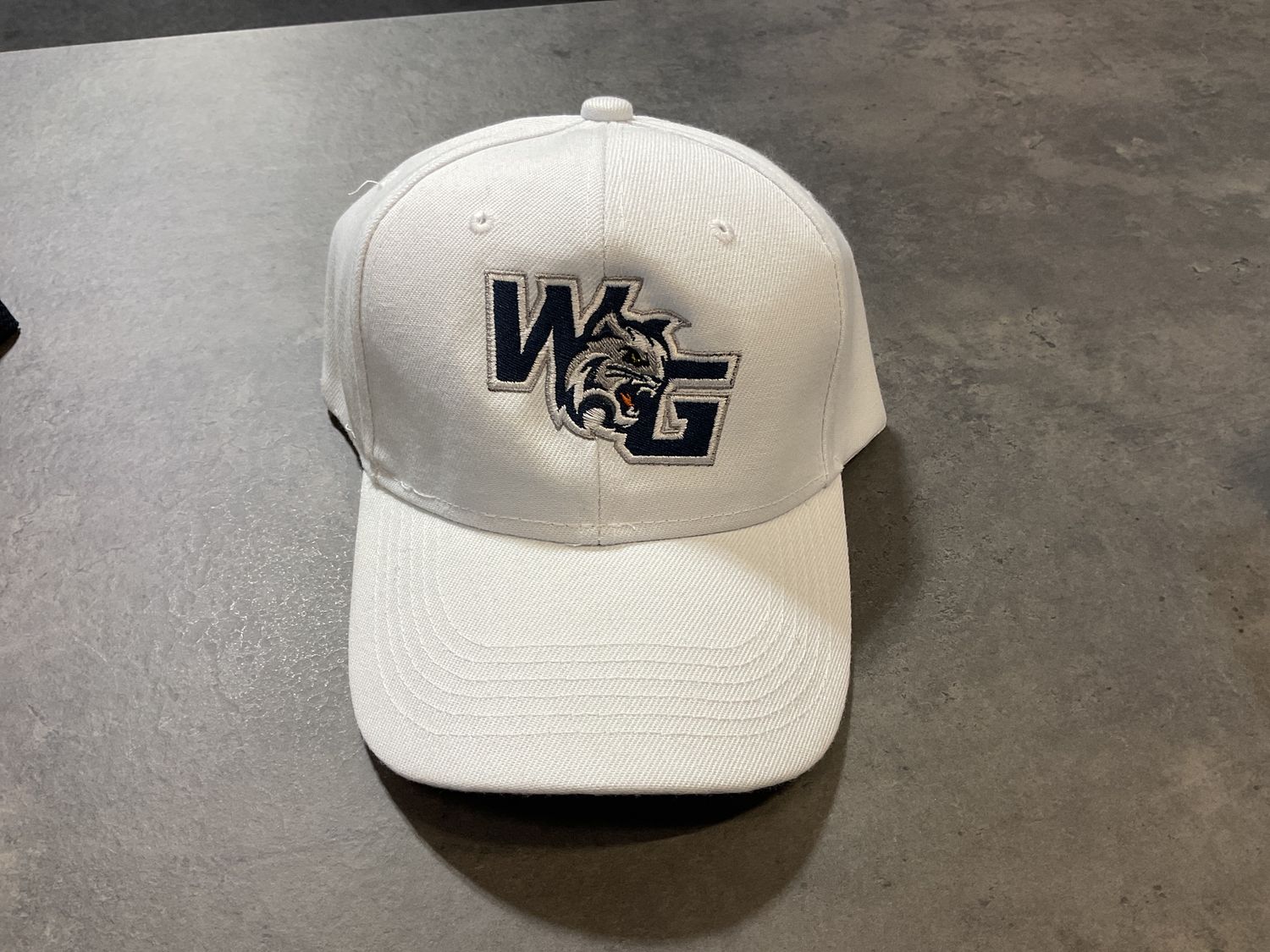 Embroidered Hats, Design: Walnut Grove - White