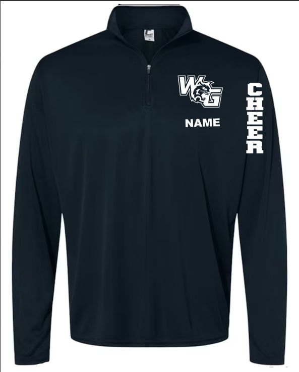 Walnut Grove Cheer Custom Quarter Zip Navy