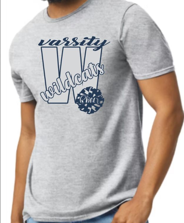 Walnut Grove Cheer Custom Squad  Tshirt Gray