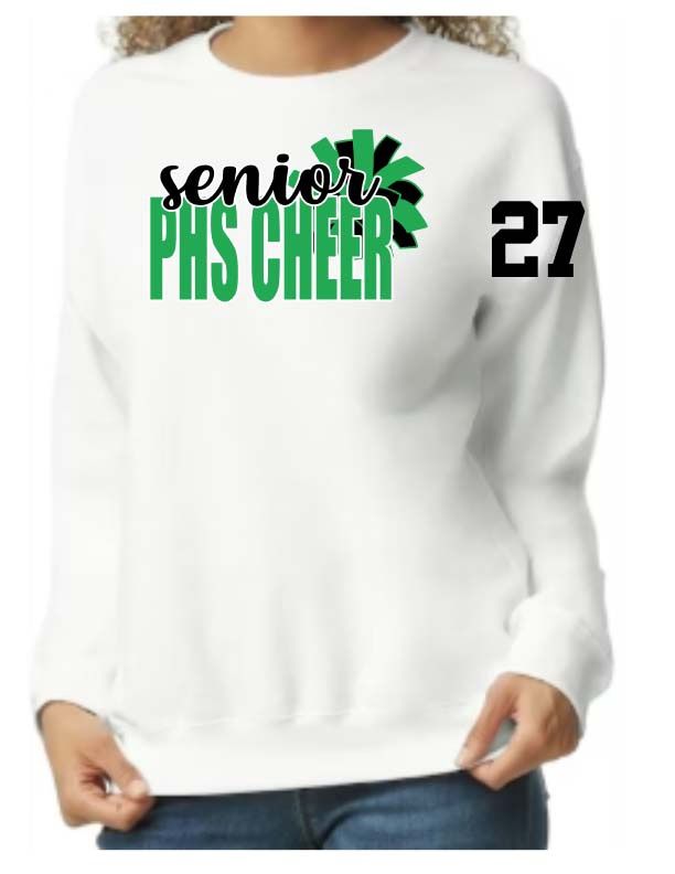 Gildan White Senior Sweatshirt