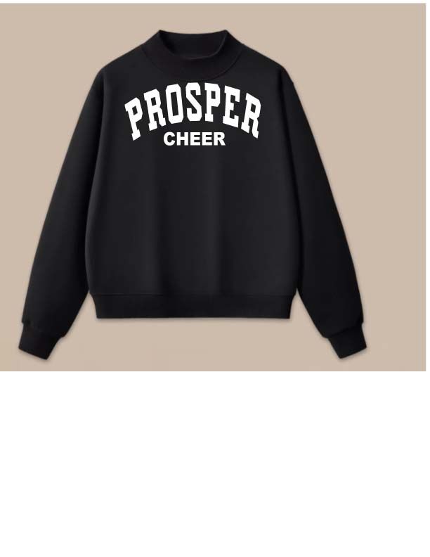 Prosper Cheer Mock Neck Black