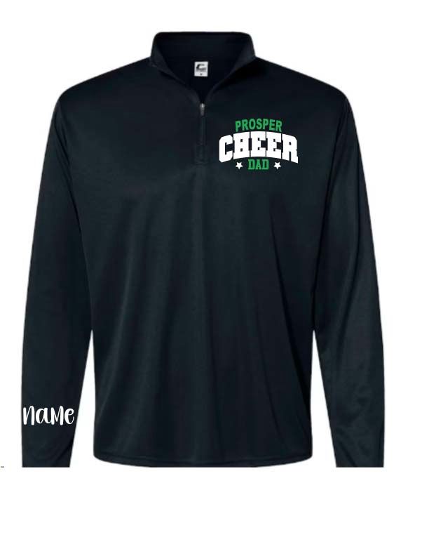PHS Cheer Dad Quarter Zip - Black