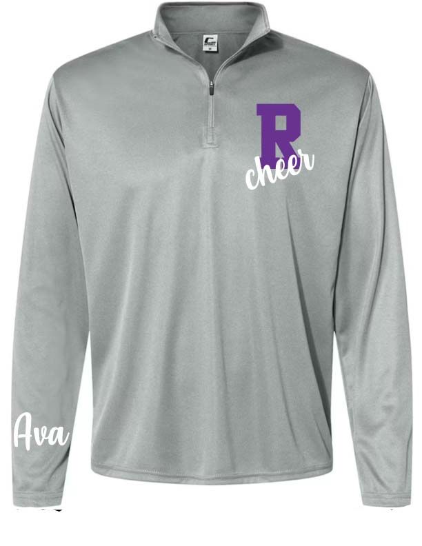 RHS Cheer Quarter Zip Gray