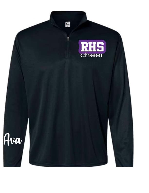 RHS Cheer Quarter Zip Black