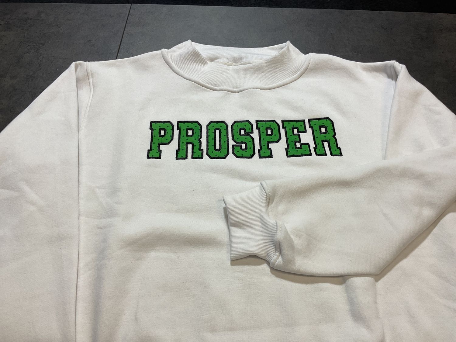 Prosper Applique Mock Neck - Gray