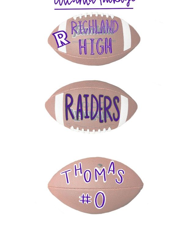 Richland Painted Football, Design: Basic Atlanta Package