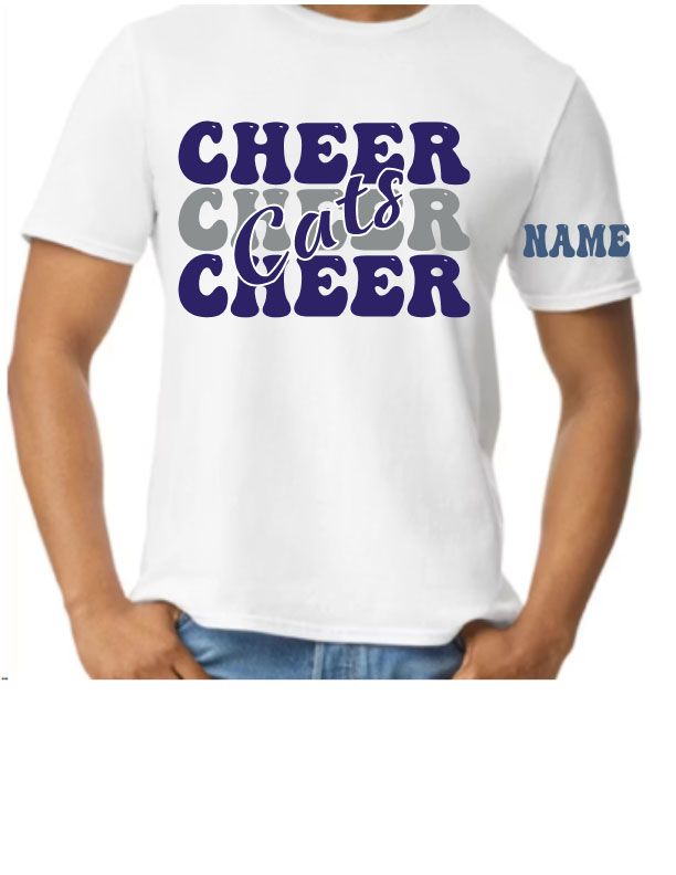 WGHS Cheer Cats White Tshirt