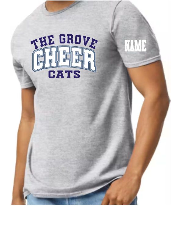 WGHS Cheer Cats Gray Tshirt, Size: small
