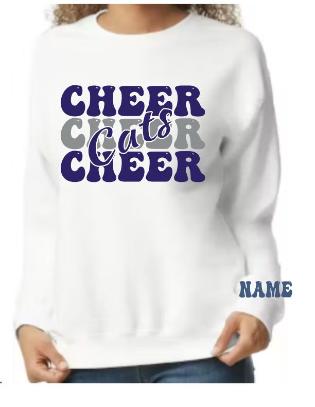 WGHS Cheer Cats White Sweatshirt