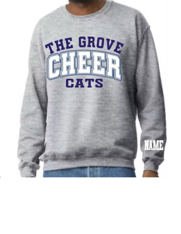 WGHS Cheer Cats Gray Sweatshirt, Size: Small