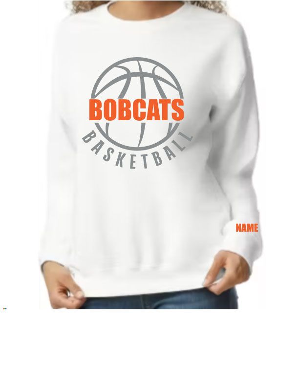 Celina Basketball Crewneck - White