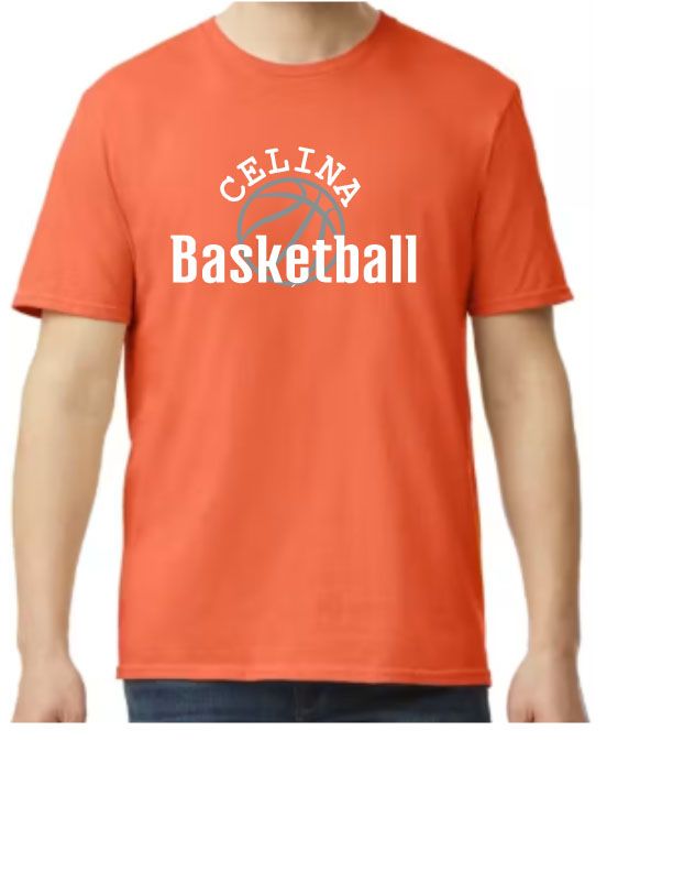 Celina Basketball Orange Tshirt, Size: Small