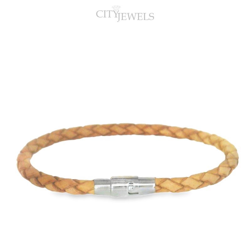 Elegantes Naturlederarmband 19/21cm