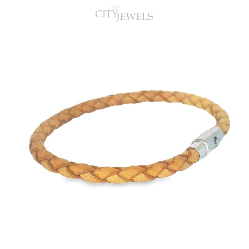 Elegantes Naturlederarmband 19/21cm