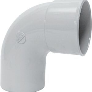 PVC ELLEBOOG LICHTGRIJS ROND 45 80MM