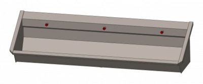 MUURWASGSANIL120CM RVS KRPLATZNDKR