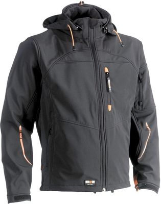 JAS SOFTSHELL HEROCK POSEIDON ZWART XL