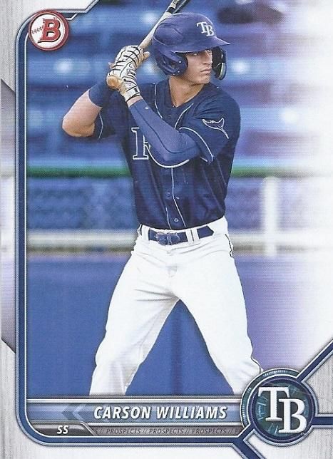 2022 Bowman Draft #BD-14 - Carson Williams - Tampa Bay Rays