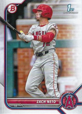 2022 Bowman Draft #BD-18 - Zach Neto FBC - Los Angeles Angels