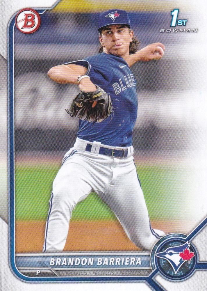 2022 Bowman Draft #BD-21 - Brandon Barriera FBC - Toronto Blue Jays