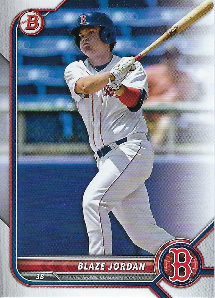 2022 Bowman Draft #BD-24 - Blaze Jordan - Boston Red Sox