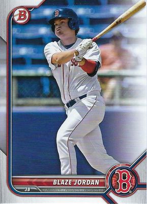 2022 Bowman Draft #BD-24 - Blaze Jordan - Boston Red Sox