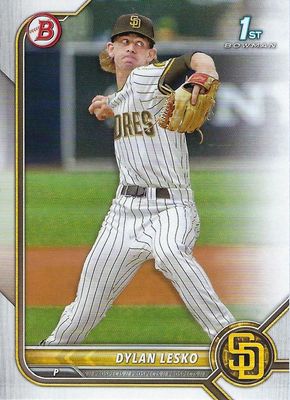 2022 Bowman Draft #BD-27 - Dylan Lesko FBC - San Diego Padres